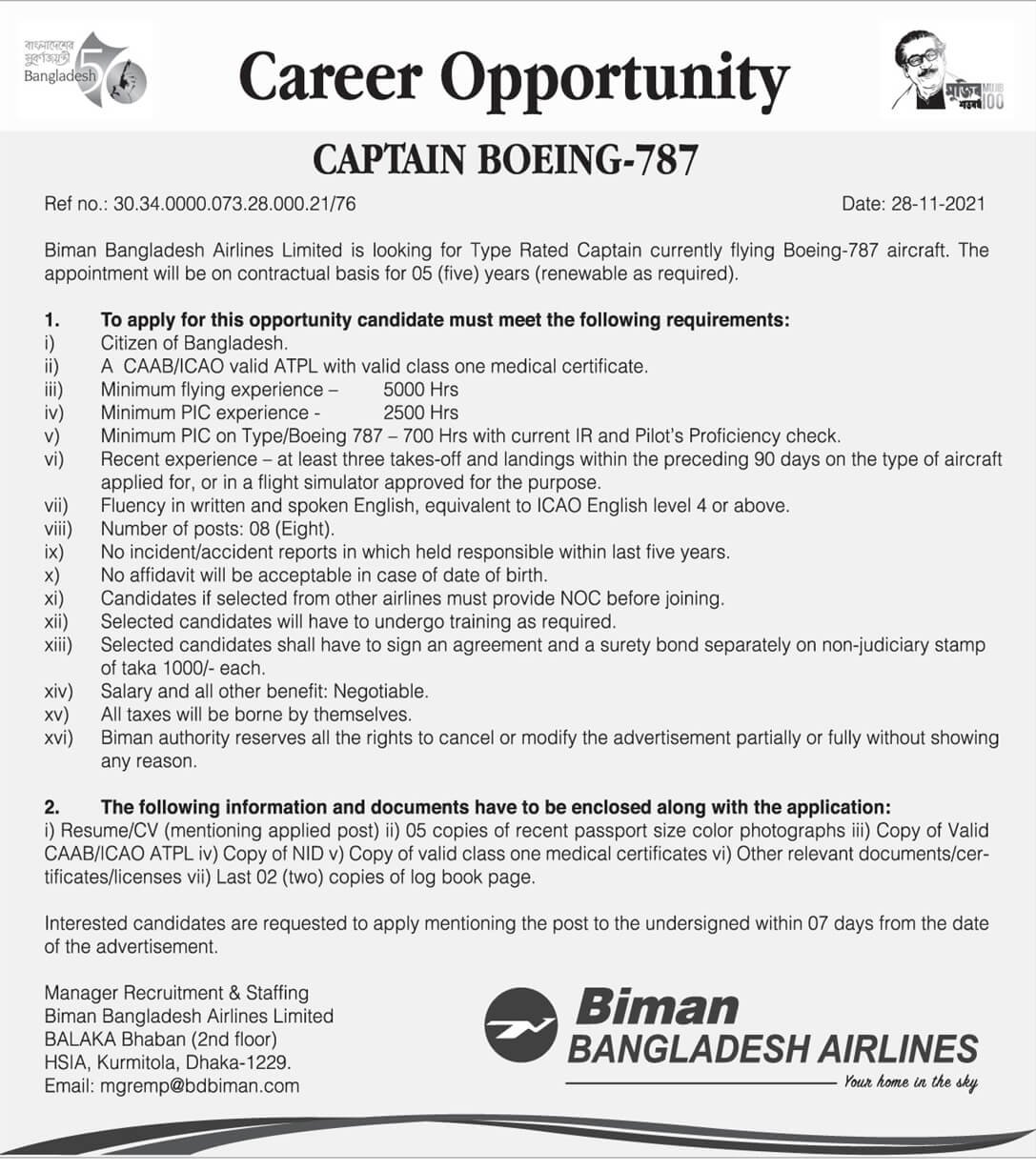 Captain Boeing – 787 Circular 2021