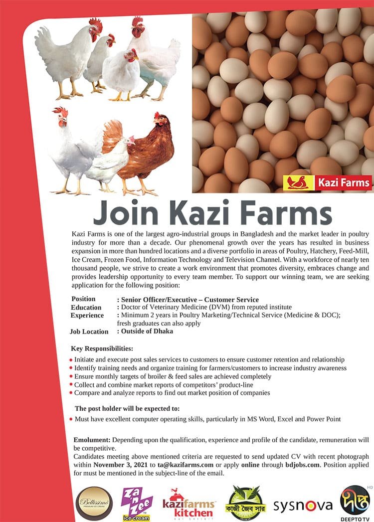 Kazi Farms Group Job Circular 2021 Image PDF Download