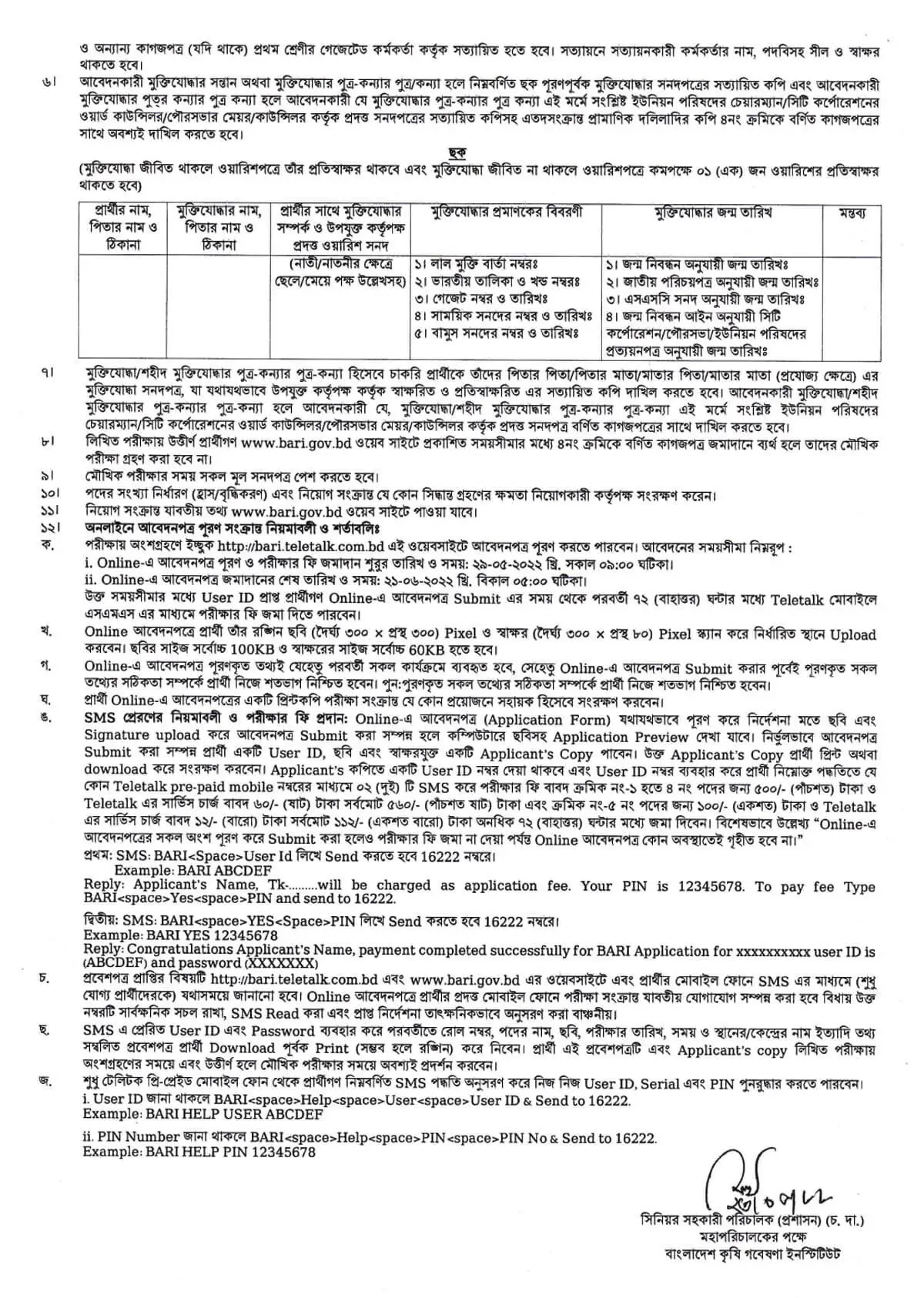 BARI Job Circular 2022 PDF & Image Download