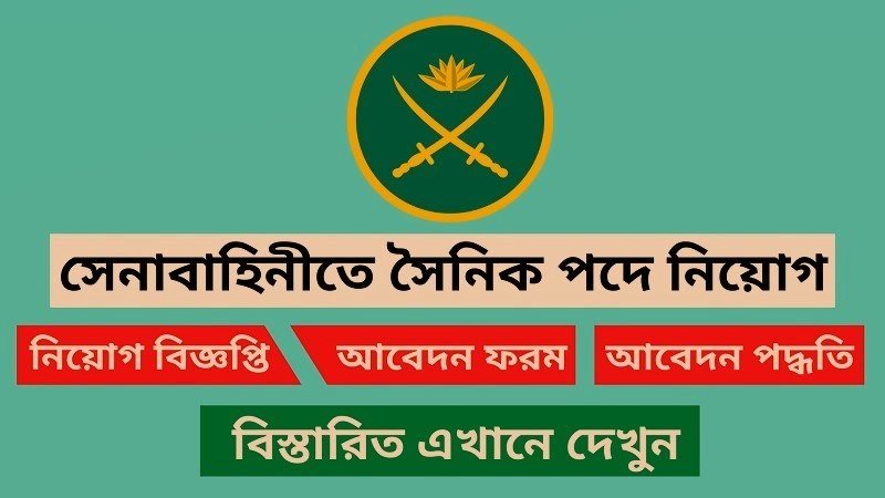 Sainik Recruitment Circular 2021 বাংলাদেশ সেনাবাহিনীতে সৈনিক পদে নিয়োগ বিজ্ঞপ্তি